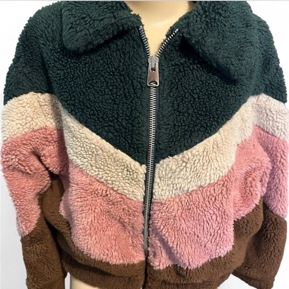 BDG Jackets & Blazers - BDG Dark Green Sherpa Jacket